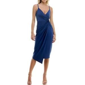 blue dress for baby girl Asymmetrical Pleated Maxi Dress S / Blue main image 0